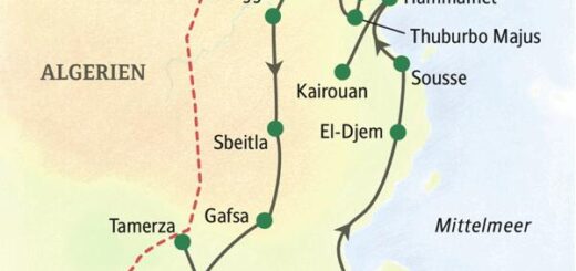 Reiseroute Tunesien – Drehscheibe der Kulturen 2026  | Tinta Tours Erlebnisreisen