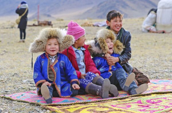 Kinder in der Westmongolei