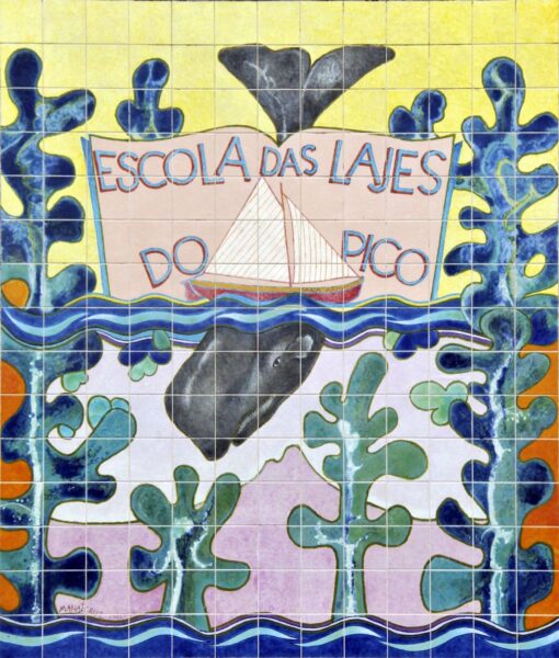 Portugiesische Kachelmalerei auf Azoren-Art