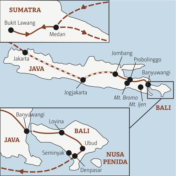 Reisekarte Indonesien Gruppenreise junge Erwachsene 2026