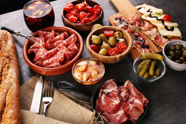 Spanish,Tapas,And,Sangria,On,Wooden,Table