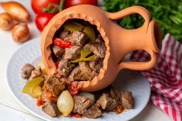 Authentic,Turkish,Testi,Kebab,Cooked,In,Earthenware,Waterjug,,Turkish,Name;
